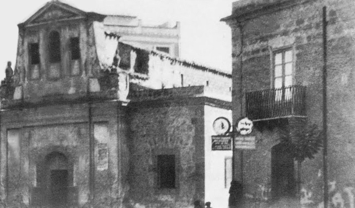 Il silenzio di pietra che sopravvive ai secoli e custodisce la devozione più antica di Caltanissetta - Foto: sconosciuto; ricostruzione di CortoFrancese/Wikipedia