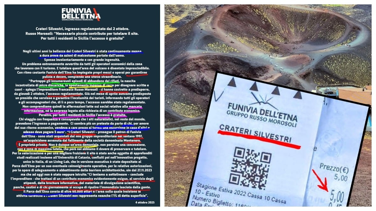 Ticket Crateri Silvestri | La polemica dilaga sui social - Credit Foto Inciviltà a Catania