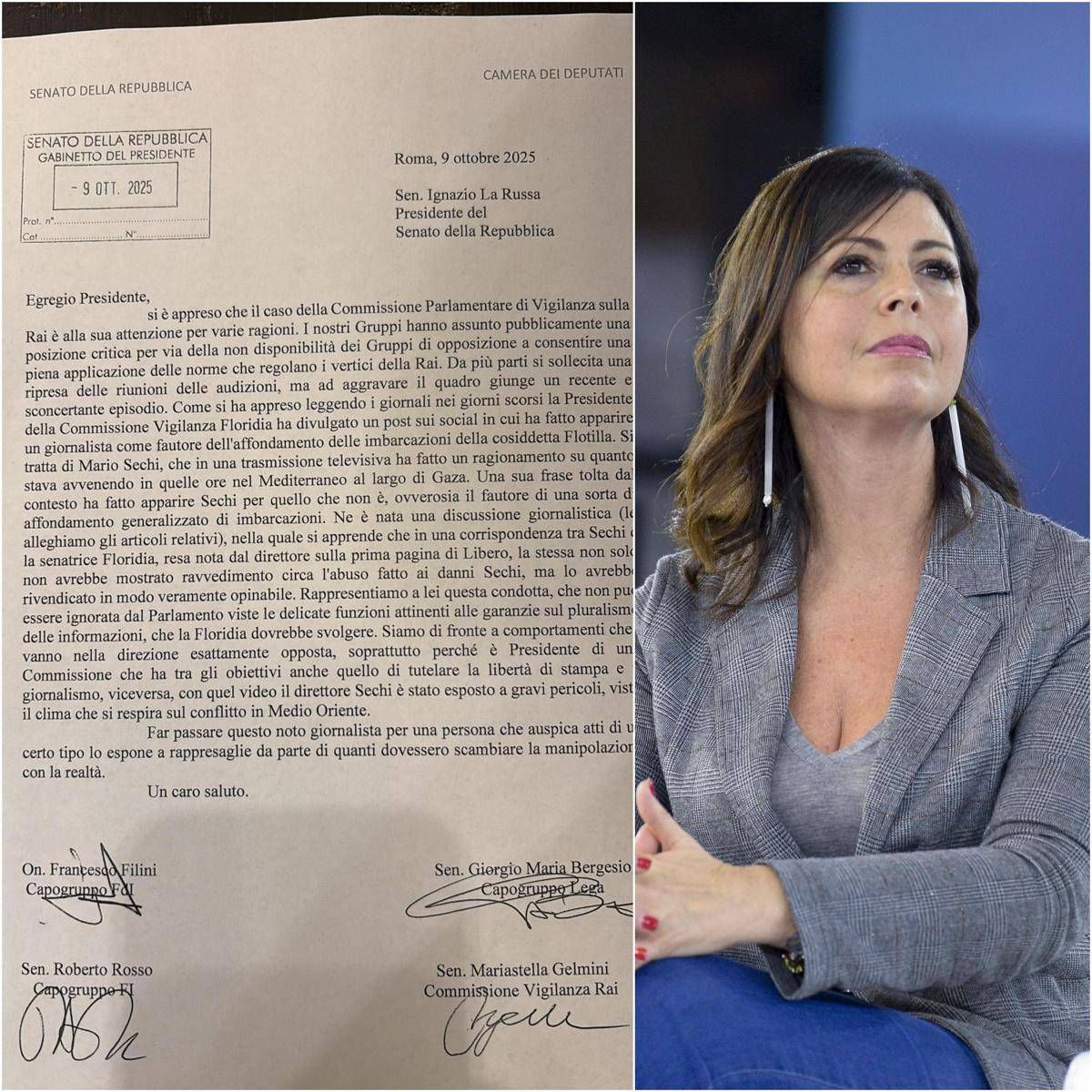 Rai, "grave condotta Floridia su Sechi, Parlamento intervenga": lettera maggioranza in Vigilanza a La Russa -