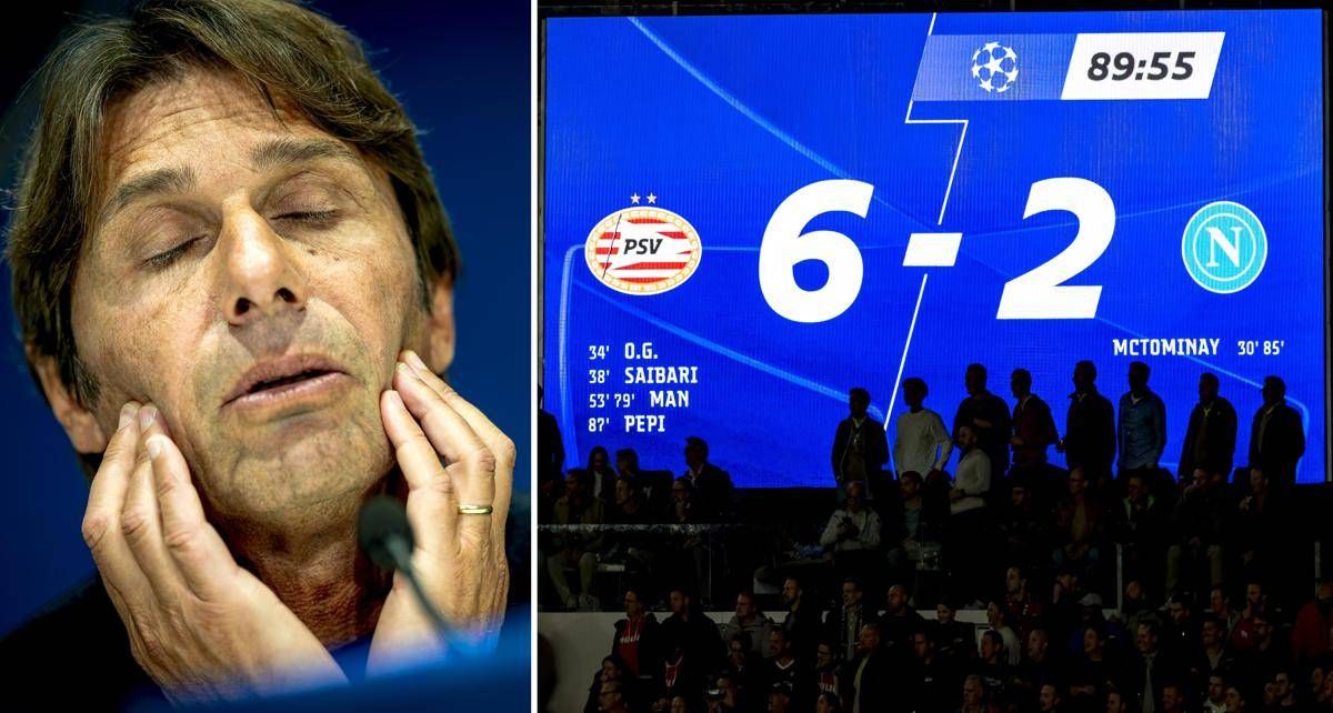 Psv-Napoli 6-2, Conte: "Tanti giocatori nuovi da inserire, anno difficile" -