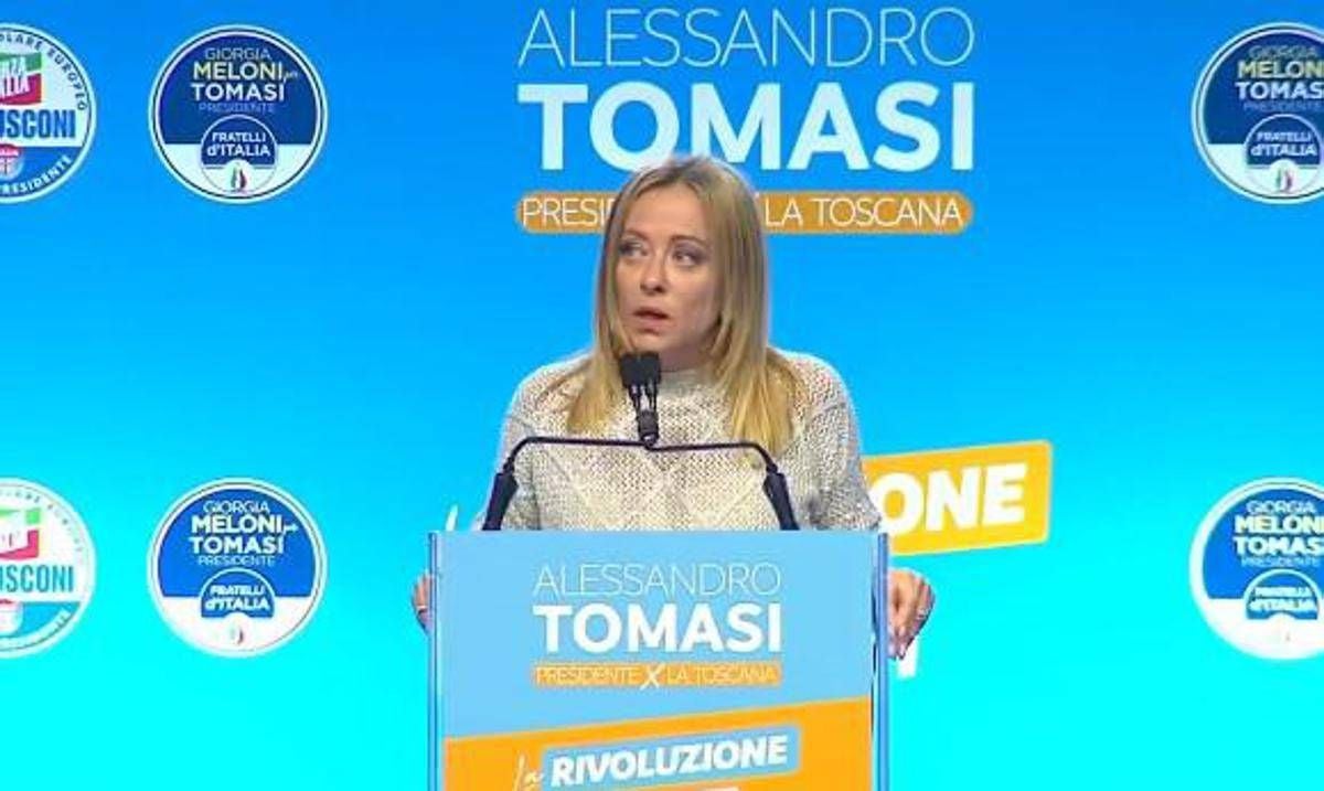 Toscana, Meloni chiude campagna di Tomasi: "Nulla è già scritto, noi nati per stravolgere i pronostici" -