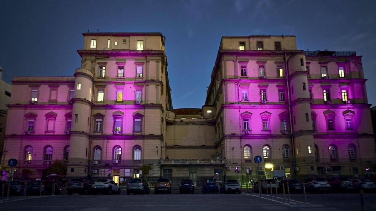Tumori, nel mese della prevenzione femminile l'Università Vanvitelli si tinge di rosa -