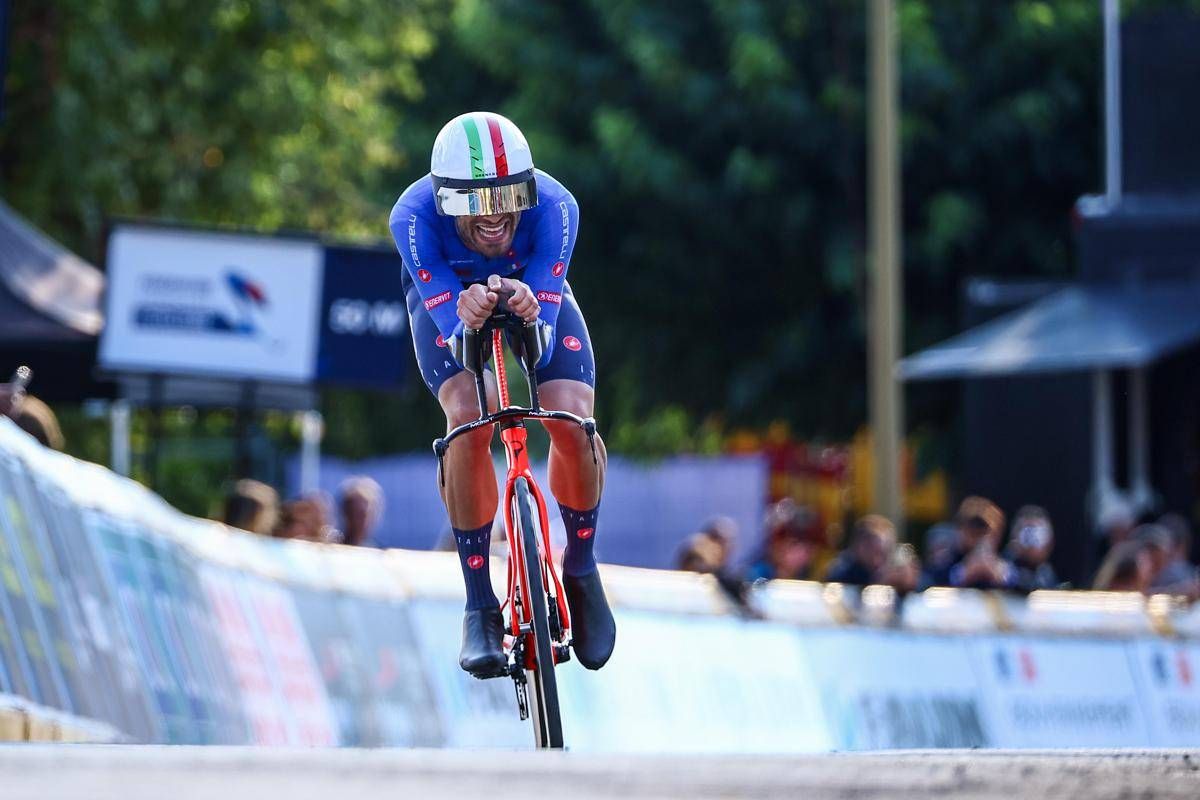 Evenepoel imprendibile, ma Ganna è argento agli Europei di ciclismo - 