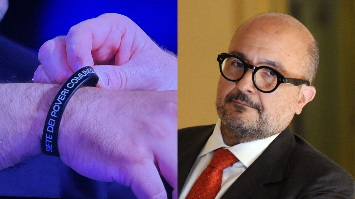 Sangiuliano sfoggia un braccialetto irriverente | Il gesto che ha scatenato il dibattito politico in Campania! - 