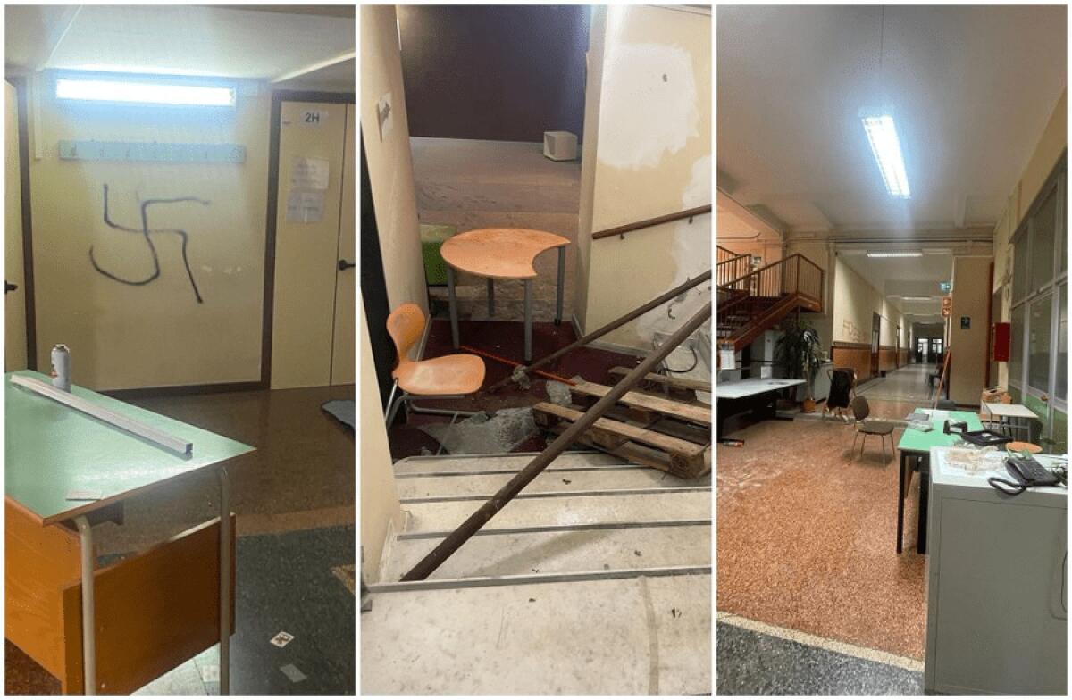 Raid notturno in un liceo | La lotta tra libertà e violenza ha raggiunto il limite! - 