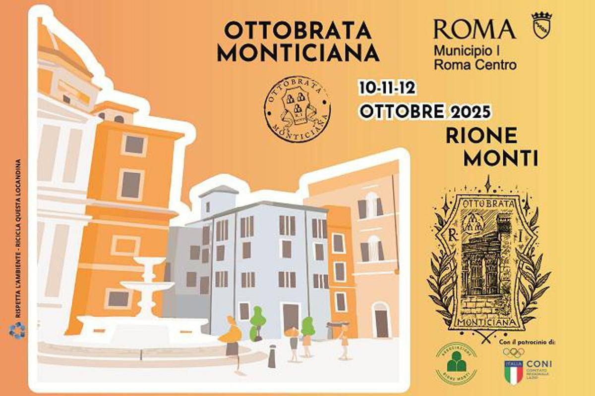 A Roma la 33esima edizione dell'Ottobrata Monticiana, dal 10 al 12 ottobre a Rione Monti - 
