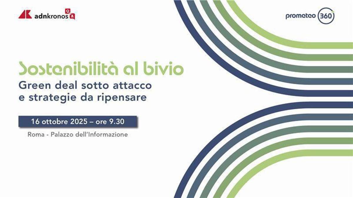 'Sostenibilità al bivio', il 16 ottobre l'evento Adnkronos Q&A - 