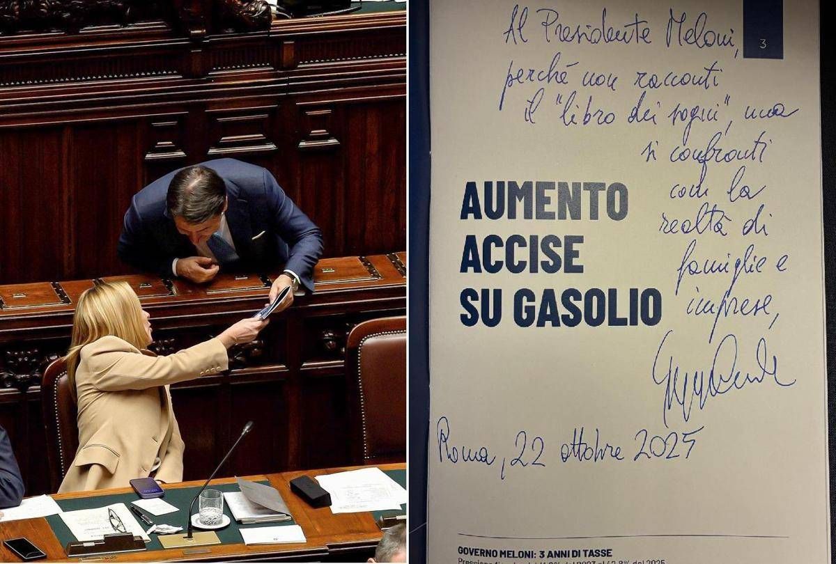 'Governo Meloni: 3 anni di tasse', Conte regala libro alla premier con una dedica speciale -