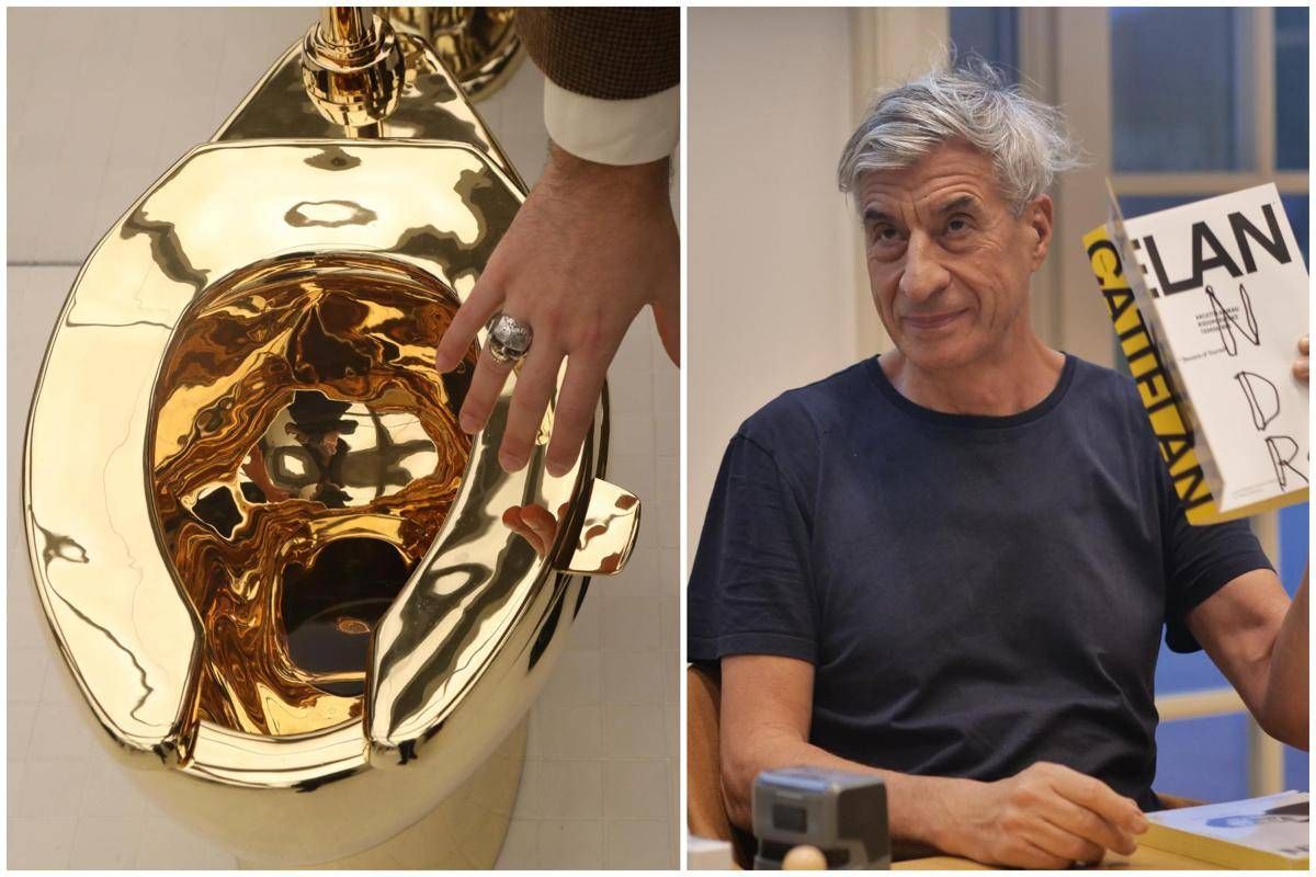 Il wc d'oro da 12,1 milioni di dollari di Cattelan sarà esposto in un museo - 