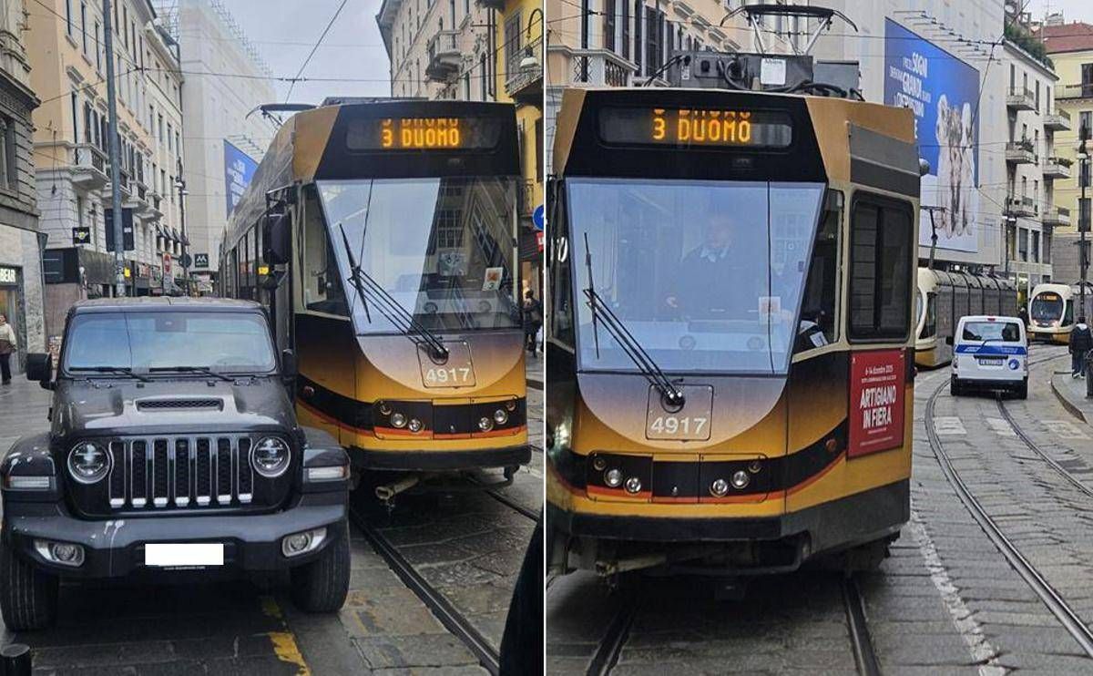 Milano, un’auto parcheggiata male manda in tilt i tram: tutti a piedi - 