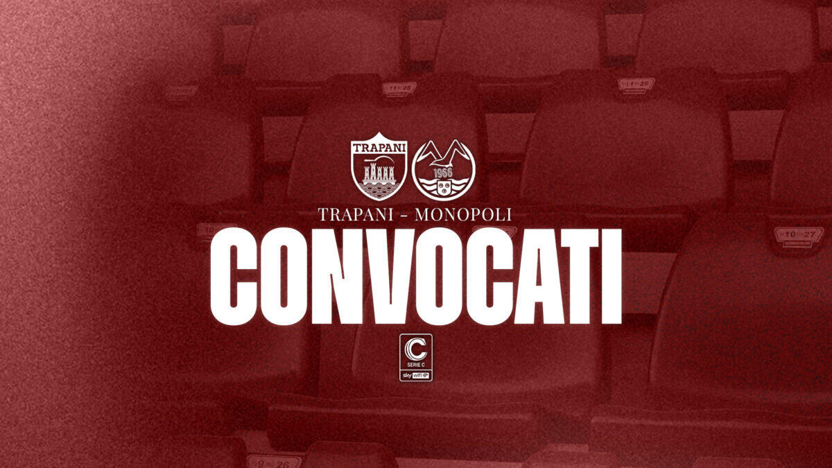 Trapani Calcio, i convocati di mister Aronica per la sfida contro il Monopoli - 