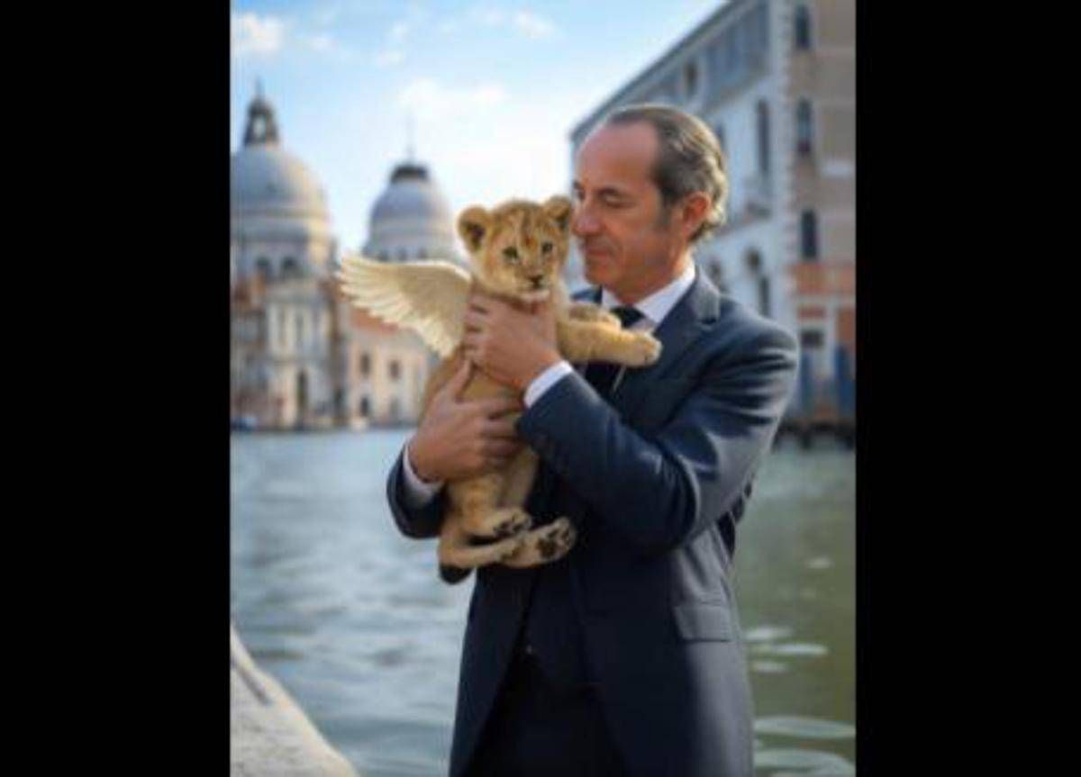 Veneto, Zaia lancia la sua campagna elettorale social con un leoncino creato dall'AI - 