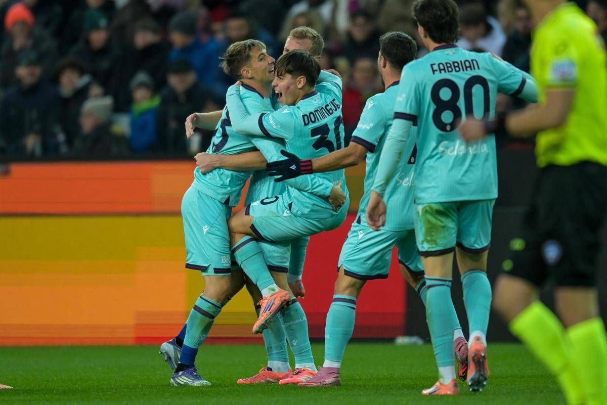 Udinese-Bologna 0-3, rossoblù primi in classifica con Inter e Roma - 