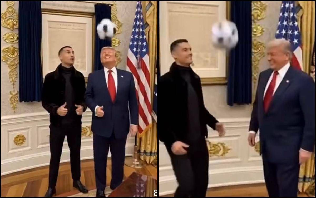 Trump, sfida di palleggi con Cristiano Ronaldo: il video (generato dall'AI) fa il giro del mondo - 