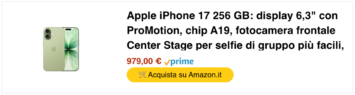 Singolo prodotto tramite ASIN