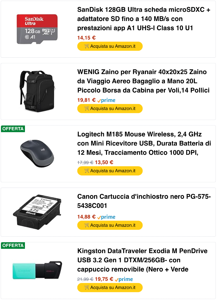 Prodotti per categoria