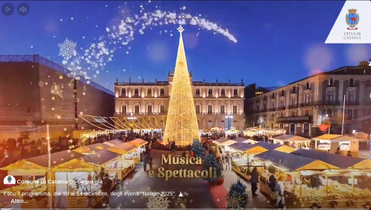 Natale a Catania 2025: ecco gli eventi da non perdere - Credit foto Città di Catania
