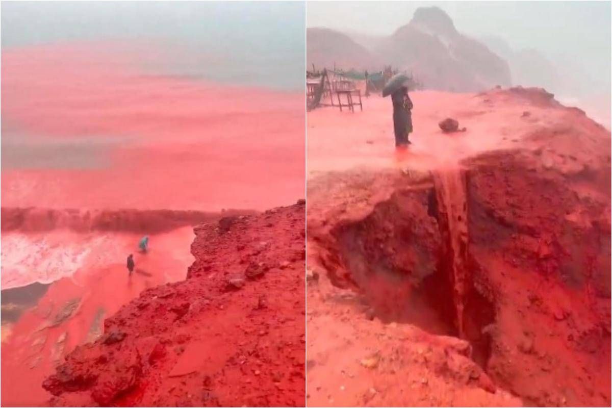 Mare 'rosso sangue' in Iran, lo spettacolo sull'isola di Hormuz - 