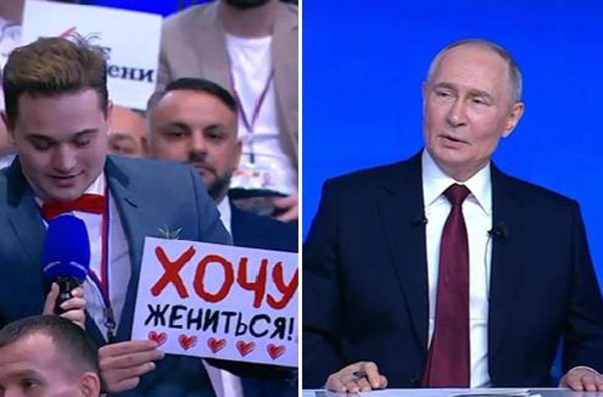 "Mi vuoi sposare?", proposta di matrimonio nella conferenza di Putin - 