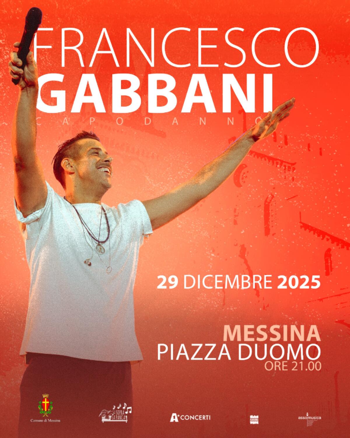 Francesco Gabbani in concerto a Piazza Duomo: un evento del Comune di Messina per il Natale 2025 - 