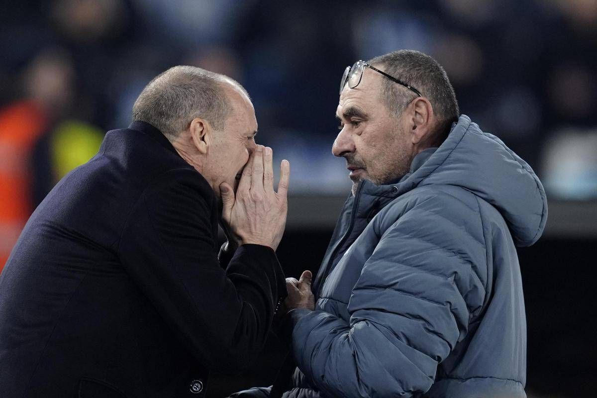 Lazio-Milan, pace fatta (e saluto) tra Allegri e il vice di Sarri in Coppa Italia - 