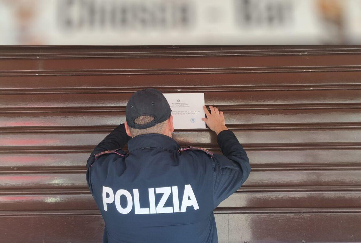 Polizia di Catania sospende chiosco per frequente presenza di pregiudicati