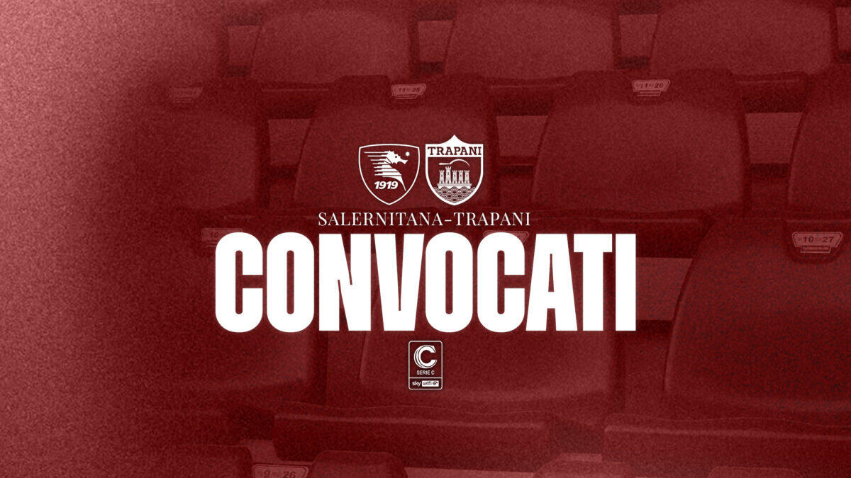 Trapani Calcio, i convocati di mister Aronica per la sfida contro la Salernitana - 
