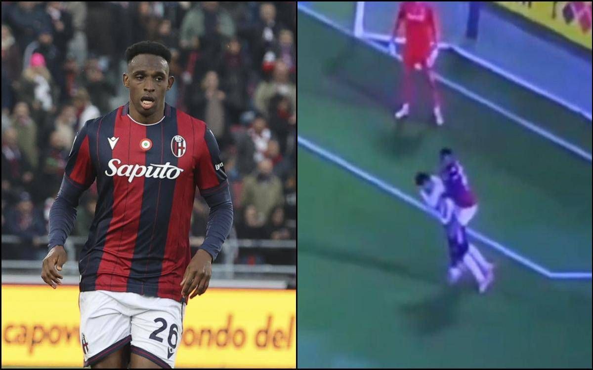 Bologna-Juve, Lucumì sbatte a terra Conceicao in area ma l'arbitro non fischia - 