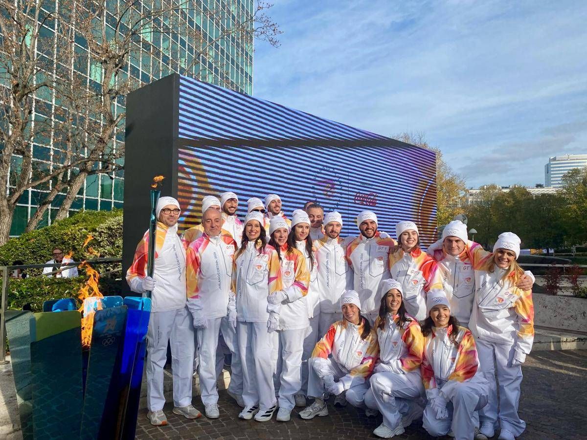 Milano-Cortina: emozione a palazzo Mattei a Roma per passaggio Fiamma olimpica - 