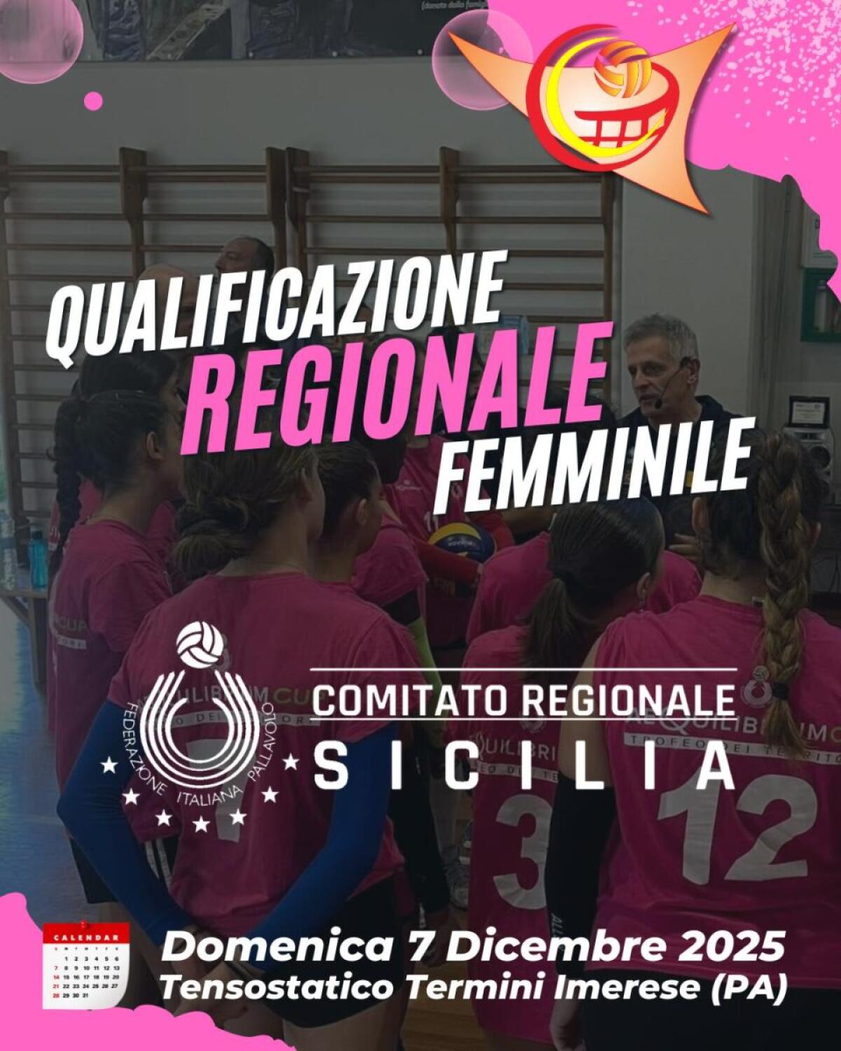 Allenamento di Qualificazione Femminile Feder Volley Sicilia a Termini Imerese il 7 dicembre - 