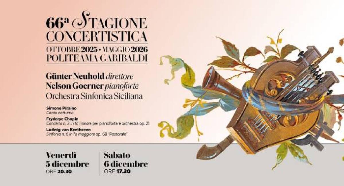 Inizio della Stagione Concertistica con Chopin e Beethoven al Politeama Garibaldi - 