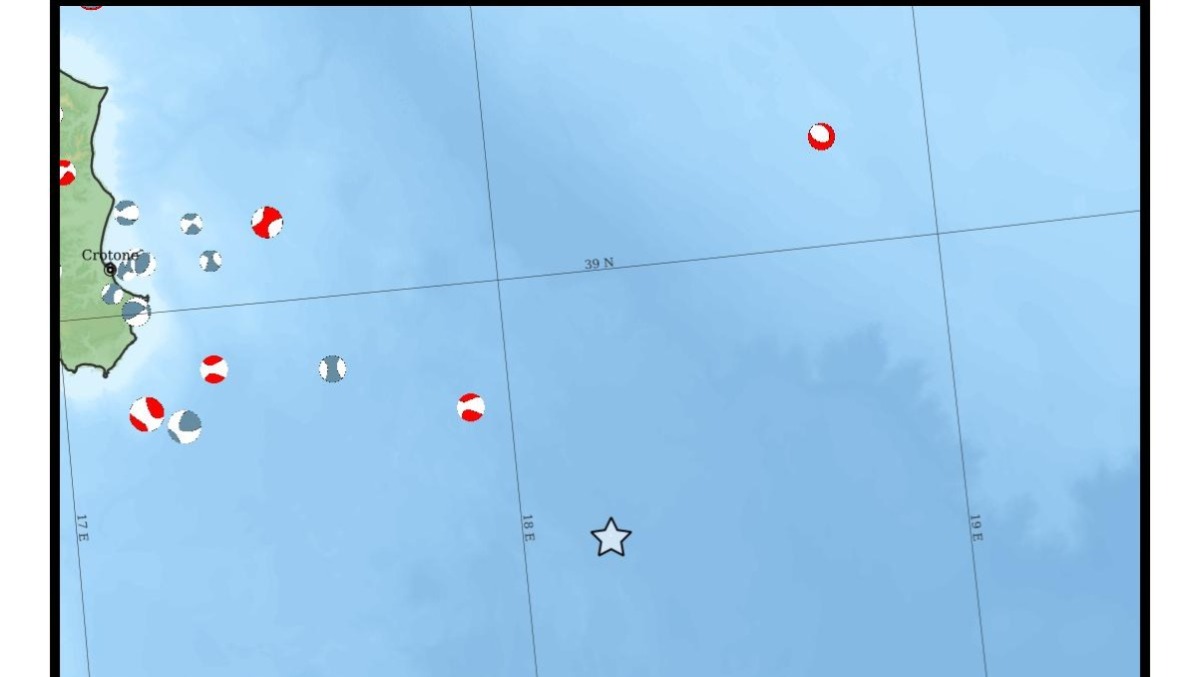 Scossa nel Mar Ionio Settentrionale: attività sismica monitorata dall’INGV - Credit Foto Ingv Terremoti