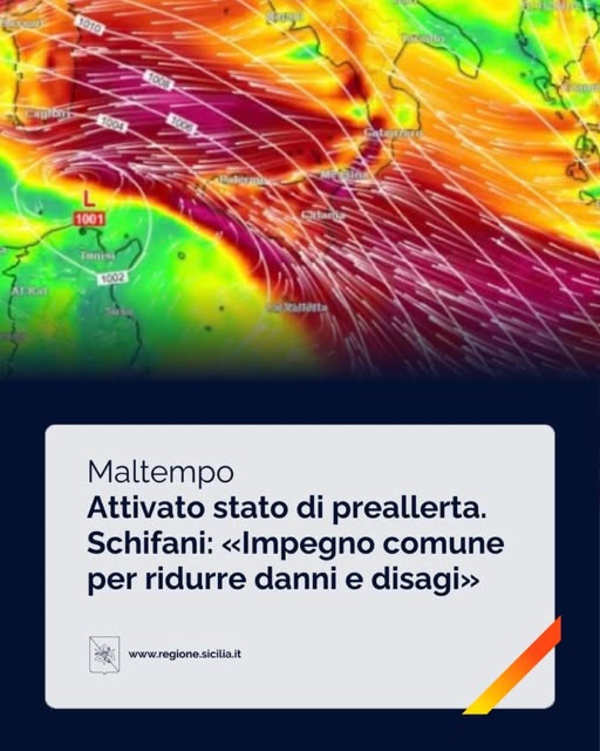 Allerta meteo rossa, nuove misure dalla Regione Siciliana - Credit foto Regione Siciliana