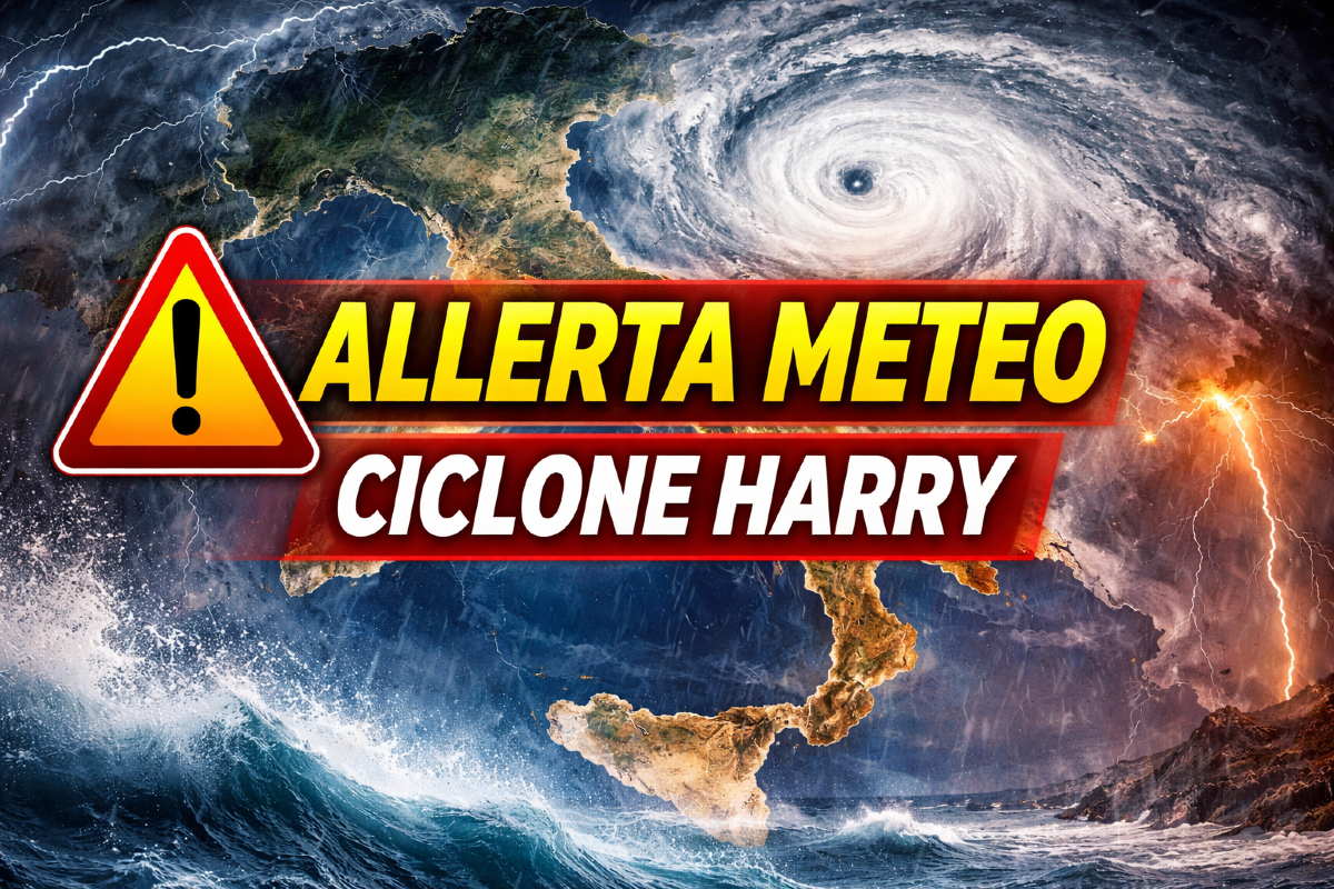 Allerta meteo rossa, arriva il ciclone Harry - 