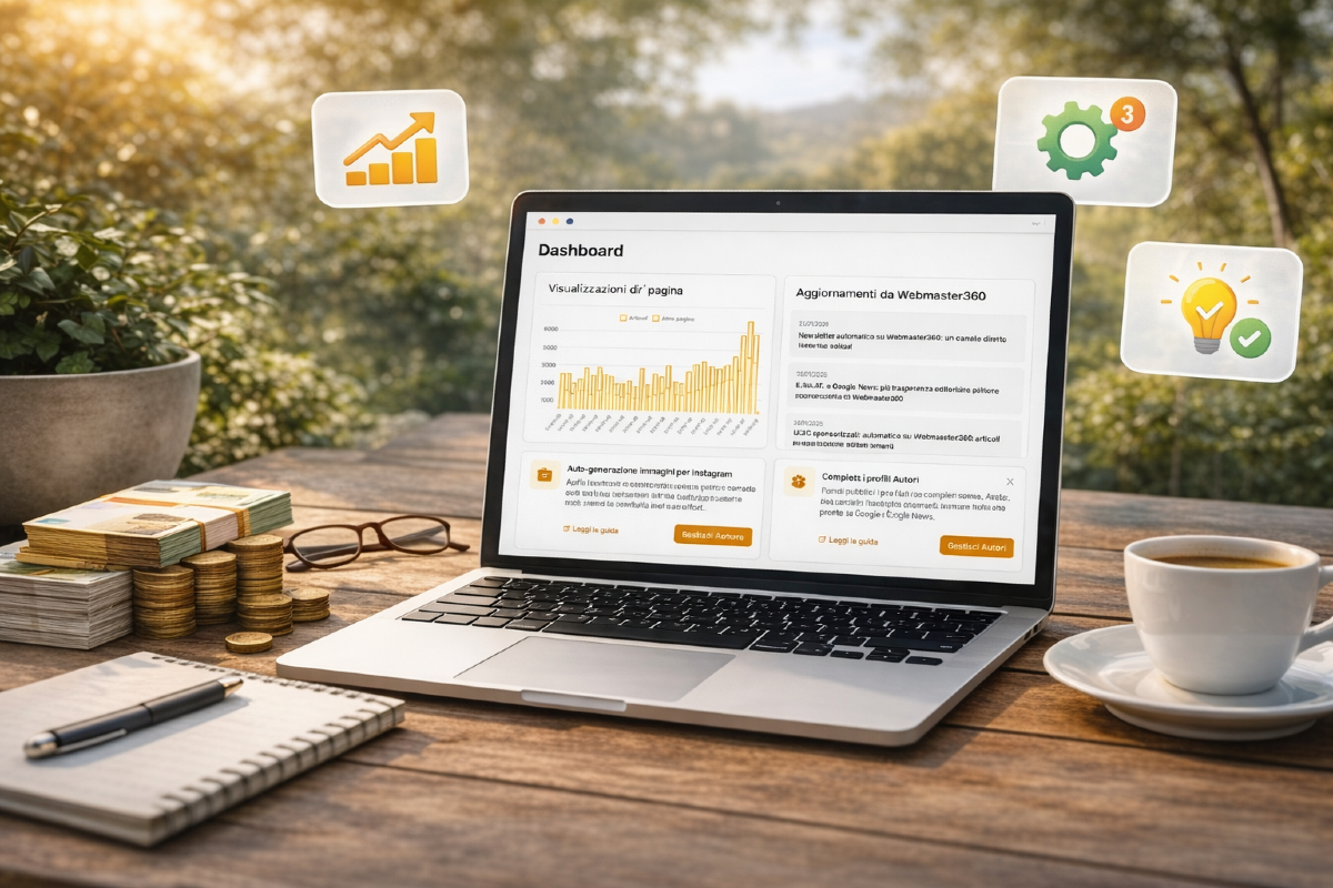 Nasce la nuova Dashboard di Webmaster360: una visione chiara per far crescere il tuo progetto editoriale - 