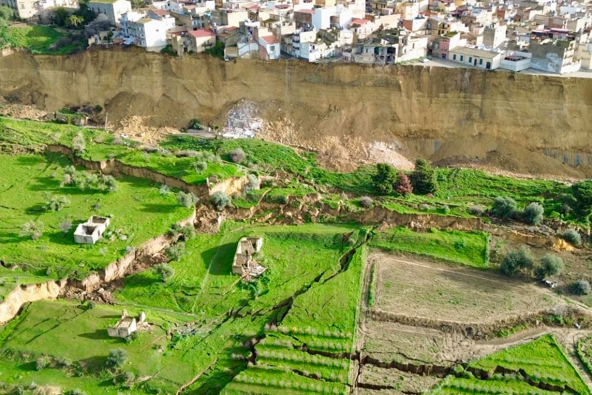 Frana a Niscemi, resta alta l’attenzione della Protezione Civile siciliana - Credit Foto Salvo Cocina