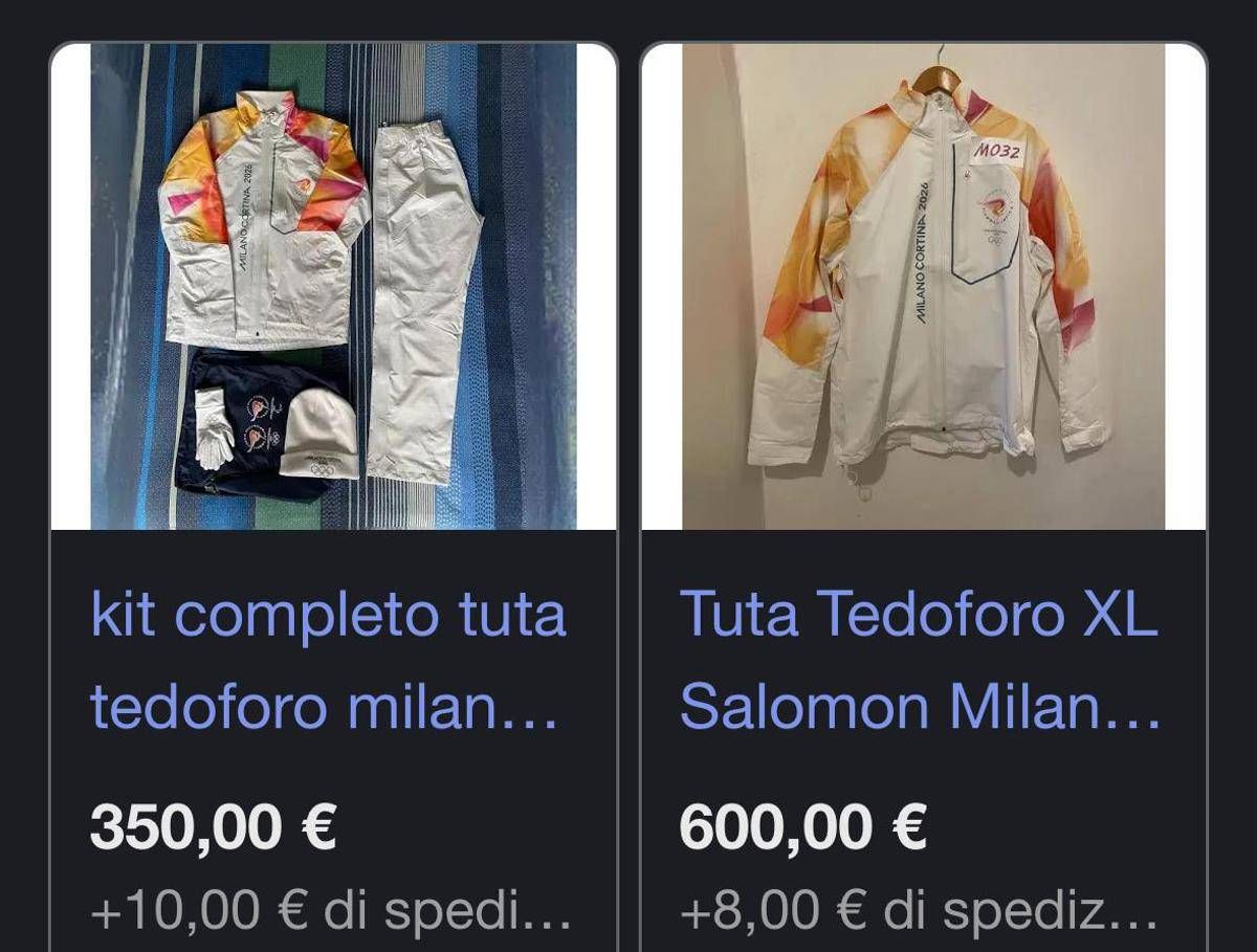 Milano Cortina, le tute dei tedofori in vendita a prezzi folli su piattaforme online - 
