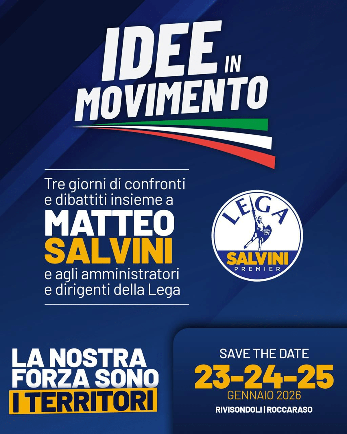 Tre giorni di confronto con i territori, Salvini e i ministri leghisti tra le nevi d'Abruzzo - 