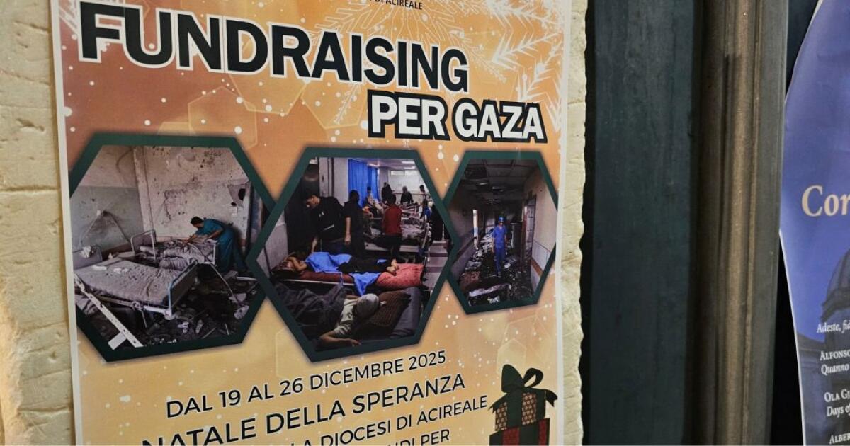 La Diocesi di Acireale raccoglie 6mila euro per il nuovo ospedale di Gaza nel segno della solidarietà natalizia - 
