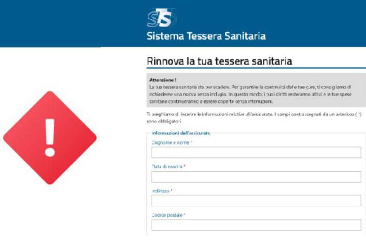 Tessera sanitaria, occhio alla truffa: false email sul rinnovo, l'allarme del ministero - 