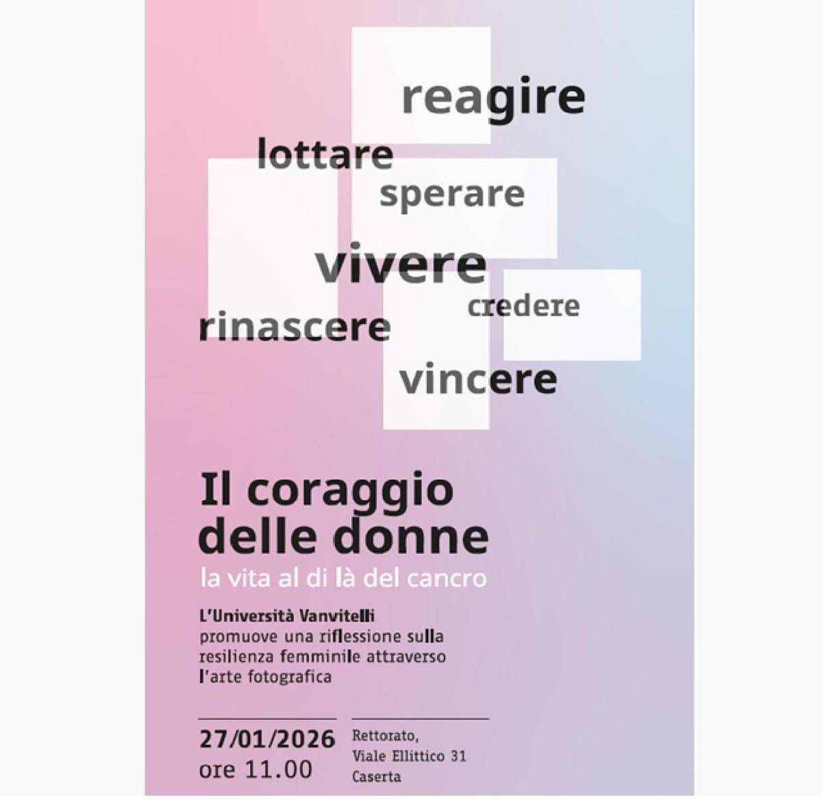 All'Università della Campania L. Vanvitelli bando fotografico e mostra raccontano donne che hanno superato cancro - 