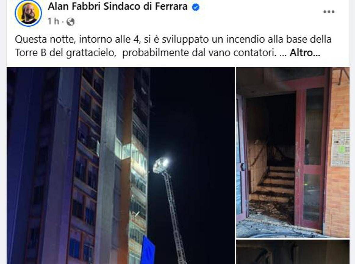 Ferrara, incendio al grattacielo: evacuate circa 200 persone - 