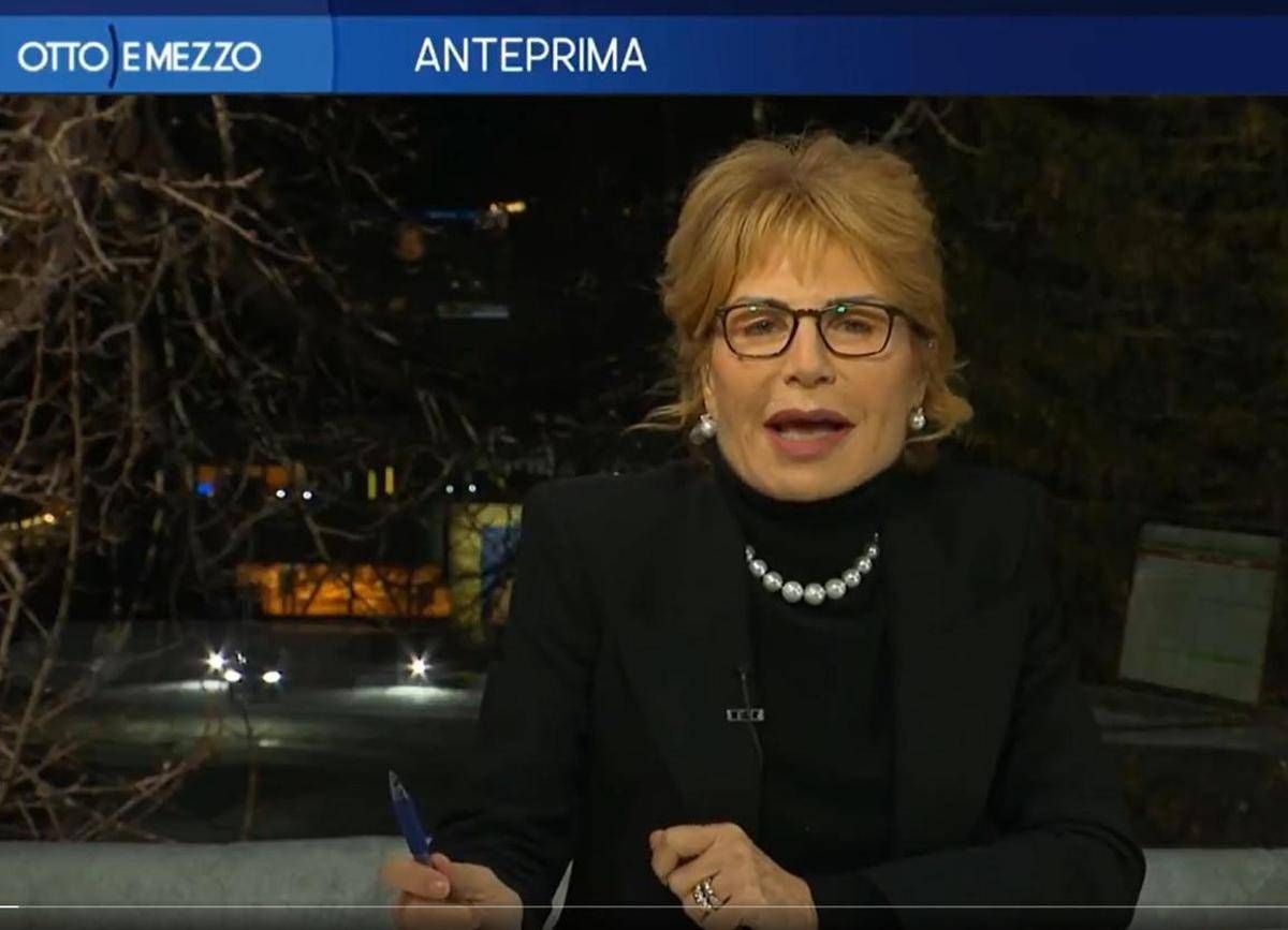 Incendio a Davos, Lilli Gruber via dallo studio di Otto e Mezzo - 