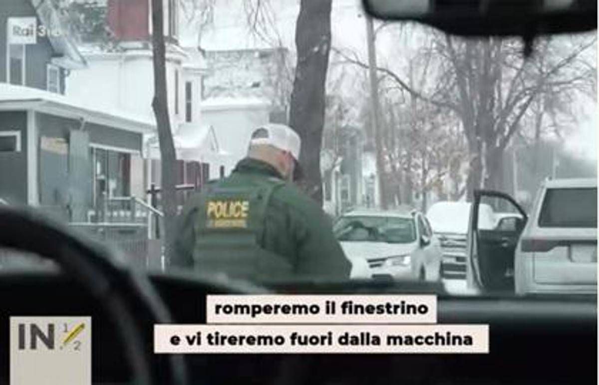 "Spacchiamo il vetro", agenti Ice minacciano i giornalisti di In mezz'ora - 
