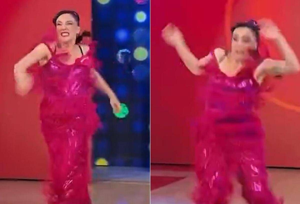 Bella Ma', Pamela Petrarolo entra in studio e cade - 