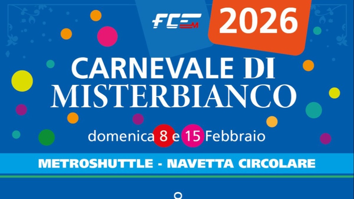 Carnevale di Misterbianco, servizio navetta straordinario  - Credit Foto Ferrovia Circumetnea - Metropolitana di Catania