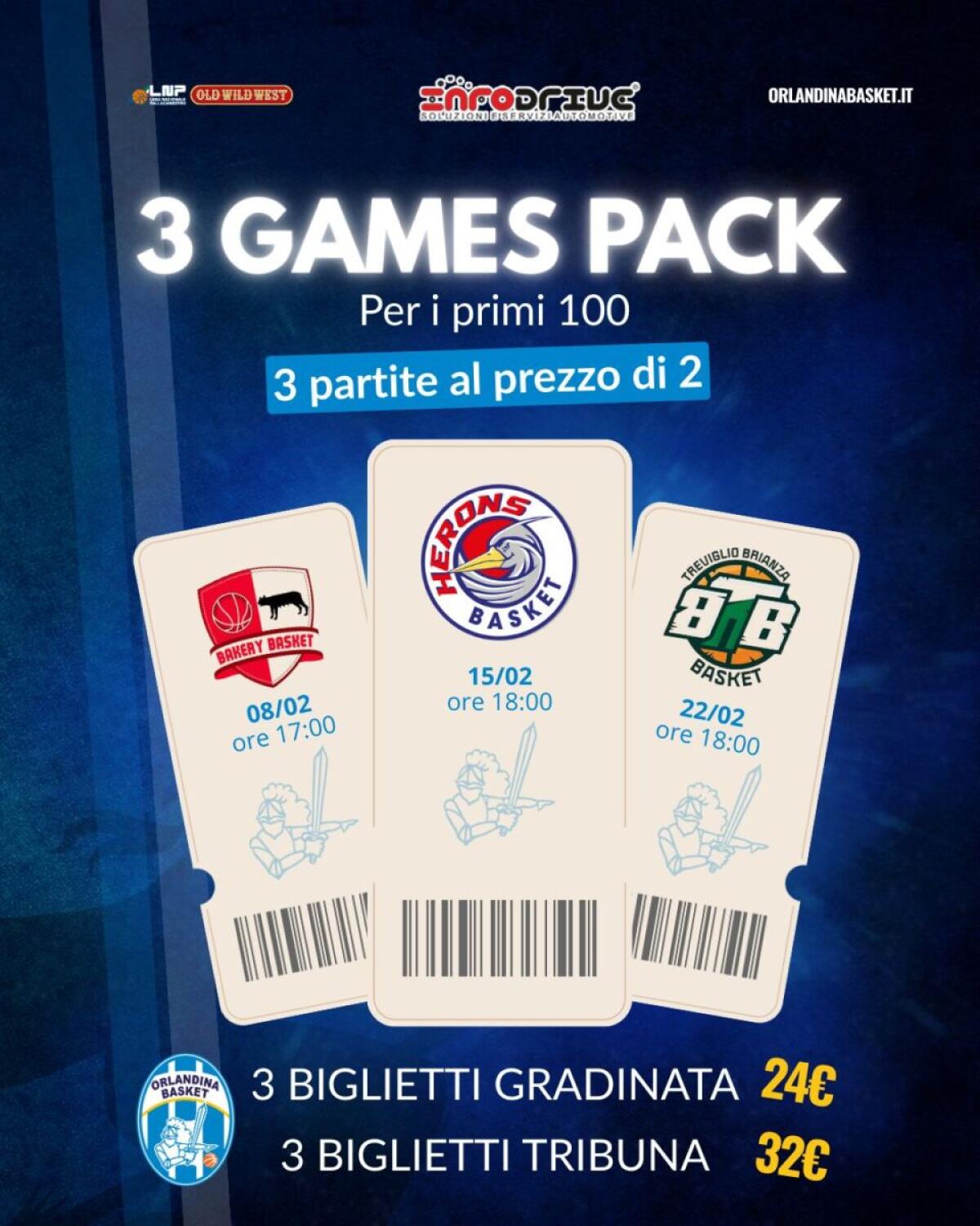 Orlandina lancia il 3 Games Pack: tre partite casalinghe al prezzo di due per i tifosi biancazzurri - 