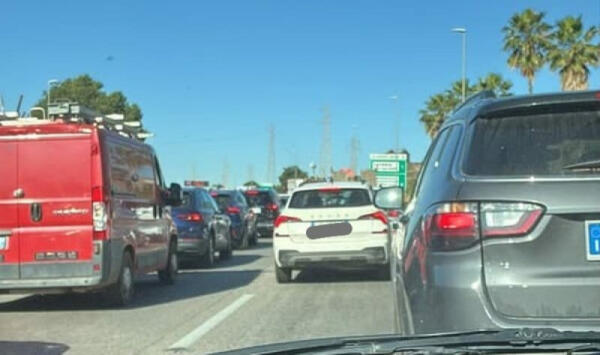 Incidente sulla Tangenziale di Catania: code e traffico in tilt vicino allo svincolo Palermo