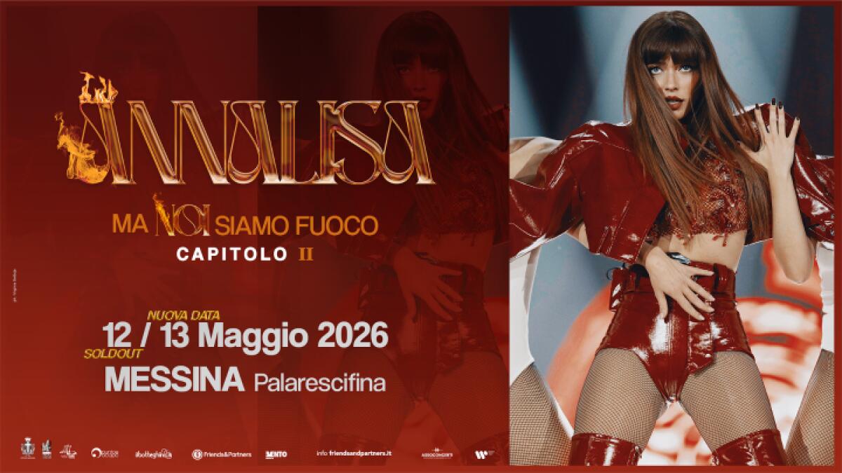 Annalisa raddoppia al PalaRescifina nel Comune di Messina con un evento imperdibile - 