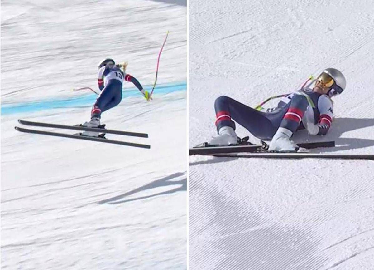 Paura per Vonn, caduta rovinosa e grave infortunio in discesa Milano Cortina - 